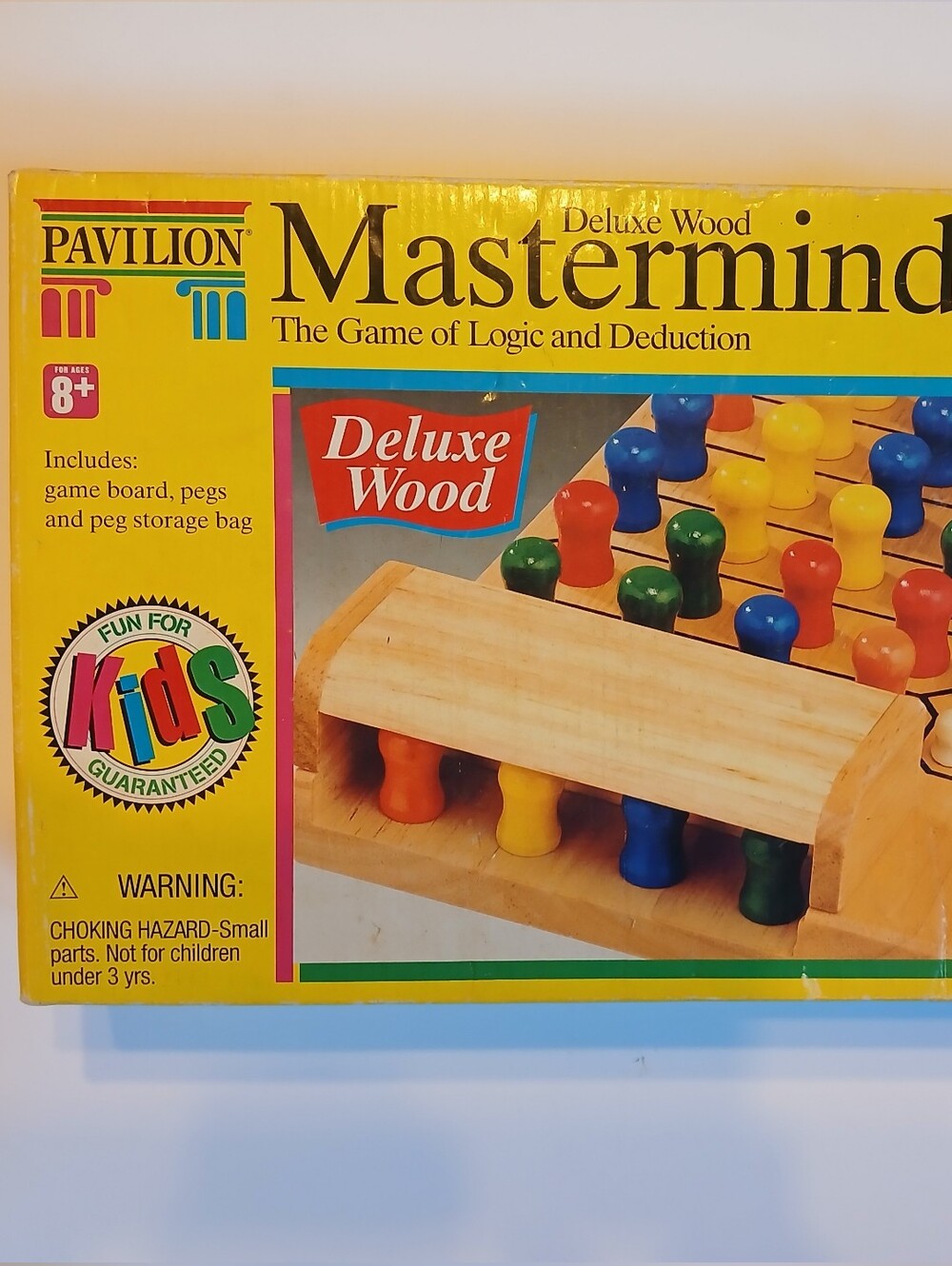 RARE Vintage 1992 Pavilion Deluxe Wooden Mastermind Game Logic Deduction Board